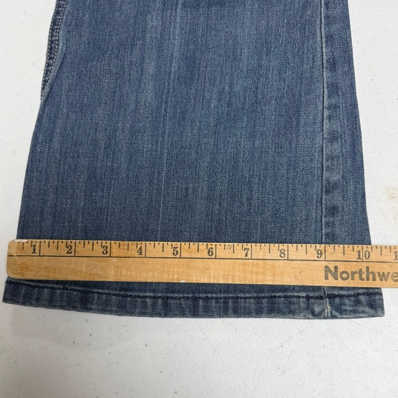 White House Black Market Blue Flare Jeans - Picture 6 of 7